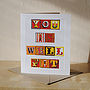 'You Is Well Fit' Greetings Card, thumbnail 1 of 2