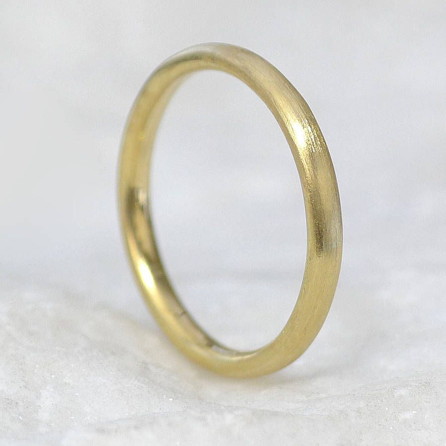 18ct Gold Wedding Ring, Textured Finish By Lilia Nash Jewellery ...