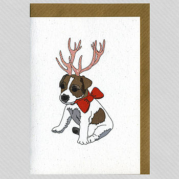 Illustrated Jack Russell Puppy Blank Card, 3 of 4