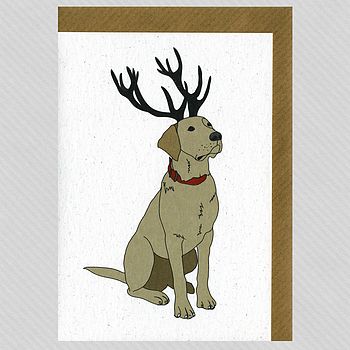 Illustrated Yellow Labrador Blank Card, 3 of 4