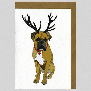 Illustrated Boxer Dog Blank Card, 3 of 4