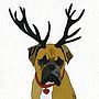 Illustrated Boxer Dog Blank Card, thumbnail 4 of 4