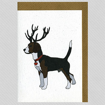 Illustrated Beagle Blank Card, 3 of 4
