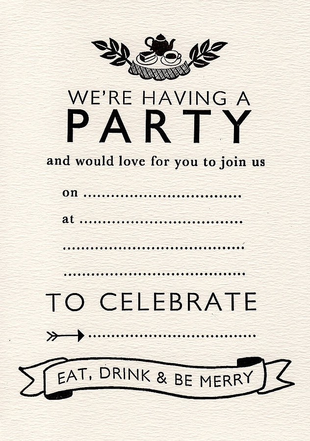 tea party invitations by katie leamon | notonthehighstreet.com