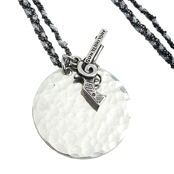 Personalised Hammered Silver Medal Necklace, 2 of 9