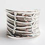 Personalised Wide Textured Silver Ring, thumbnail 6 of 8