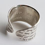 Personalised Wide Textured Silver Ring, thumbnail 7 of 8