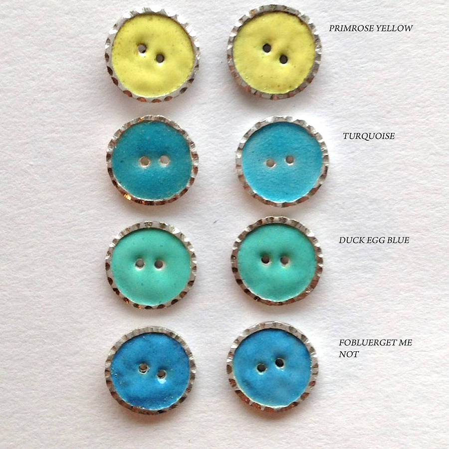 Enamel Buttons By Becca Jewellery
