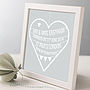 Personalised Wedding Heart Print, thumbnail 1 of 6