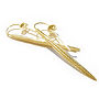 Gold Vermeil Long Leaf Earrings, thumbnail 1 of 4