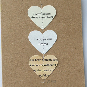I Carry Your Heart Personalised Card, 6 of 8
