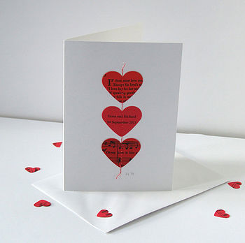 Red Poetry And Music Heart Card, 4 of 7