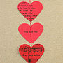 Red Poetry And Music Heart Card, thumbnail 7 of 7
