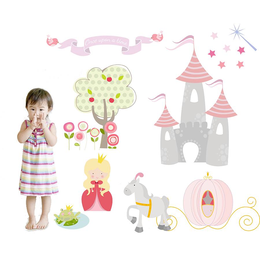 Princess fabric wall stickers by littleprints 