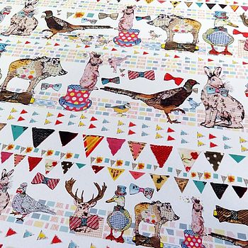 Recycled Animal Wrapping Paper Three Sheets, 4 of 10