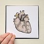 Anatomical Heart Illustration Valentines Card, thumbnail 4 of 6
