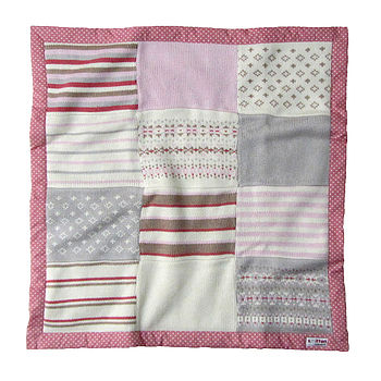 Pink Fairisle Knitted Baby Blanket, 2 of 6