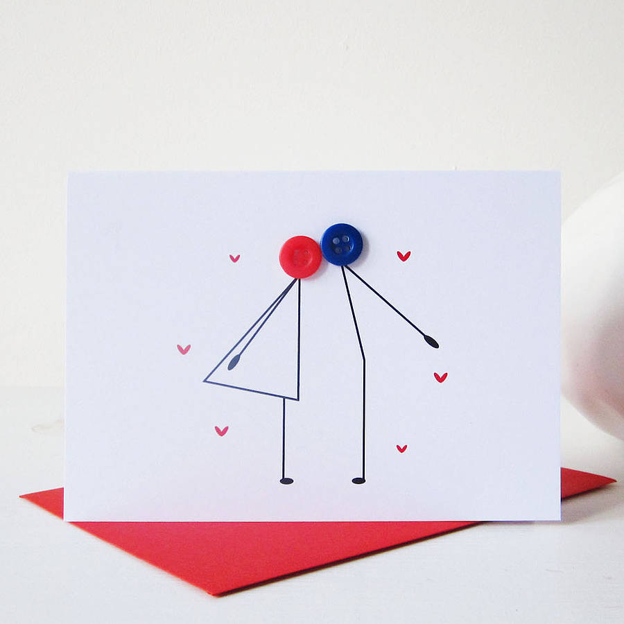 kissing couple card by mrs l cards | notonthehighstreet.com