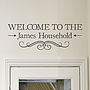 'Welcome' Personalised Vinyl Wall Sticker, thumbnail 2 of 6