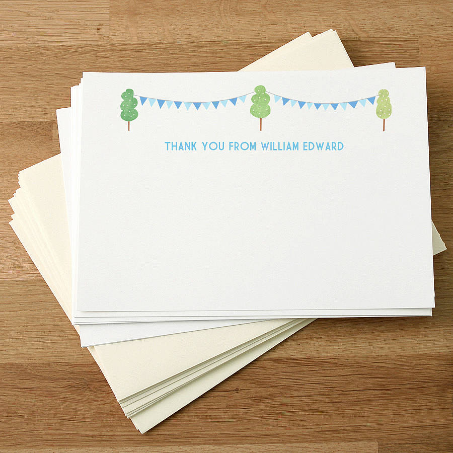 Personalised Christening Thank You Cards By Made By Ellis 