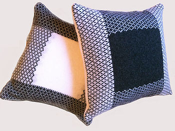 Lambswool Knitted Cushion, 2 of 2