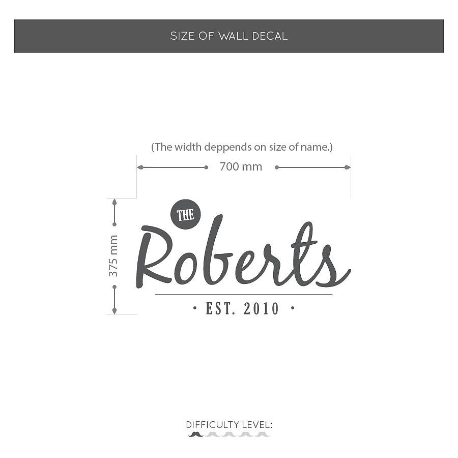 Personalised Family Name Wall Sticker By SirFace Graphics