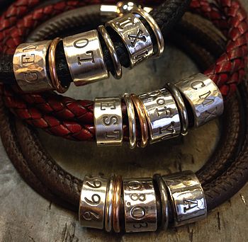 Vintage Leather And Silver Story Bracelet, 4 of 9