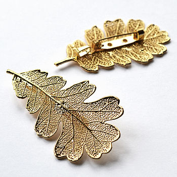 gold oak leaf brooch by martha jackson sterling silver ...