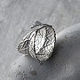 Sterling Silver Leaf Furl Ring, thumbnail 4 of 5