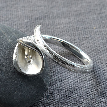 Sterling Silver Calla Lily Ring, 5 of 8