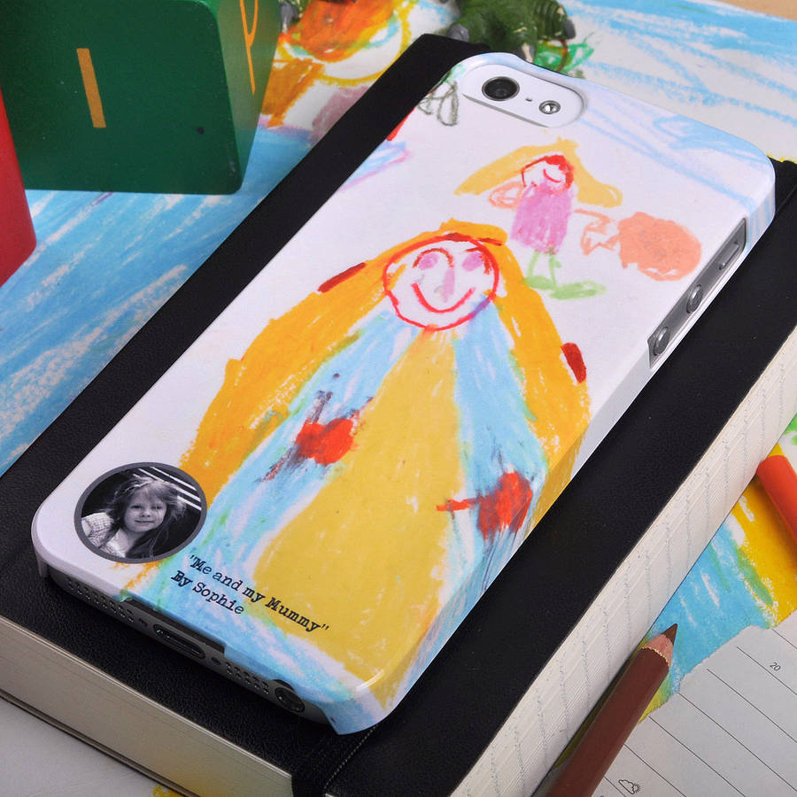 Kid's Personalised Drawing Design For Phone Case By Giant Sparrows