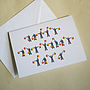 Personalised Semaphore Flags Birthday Card, thumbnail 1 of 3