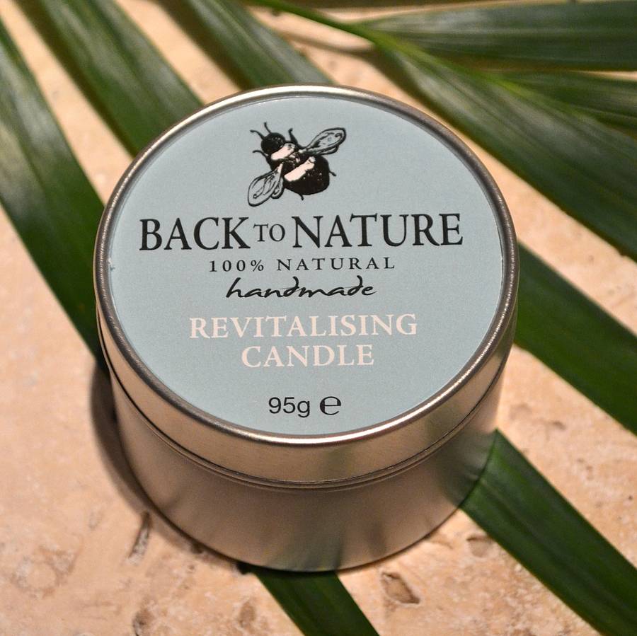 revitalising natural aromatherapy candle by back to nature skincare