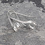 Curved Sterling Silver Spiral Drop Earrings, thumbnail 4 of 5