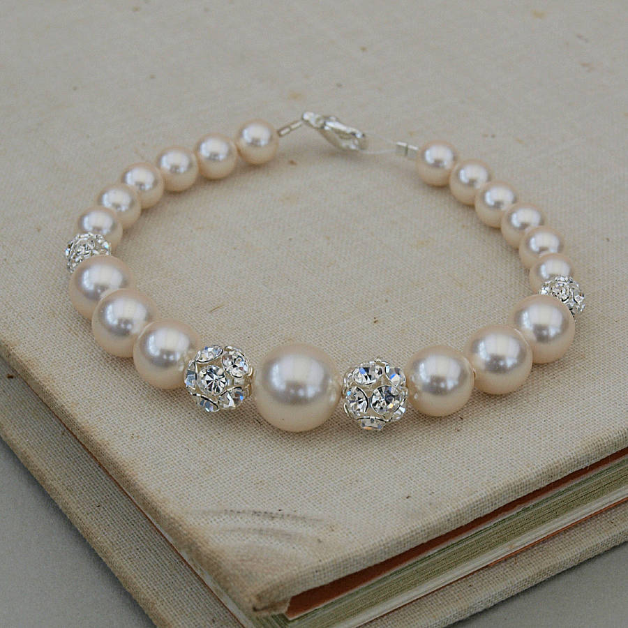 ella ivory pearl wedding bracelet by jewellery made by me