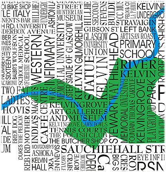 Glasgow West End Word Map, 3 of 3