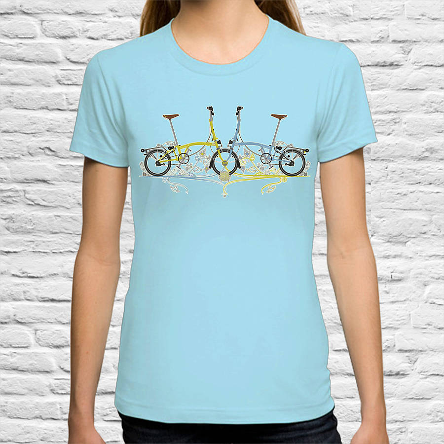 Brompton Bicycle T Shirt By Wyatt9 | notonthehighstreet.com