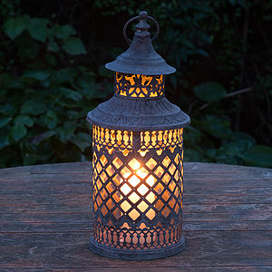 fleur de lys garden candle lantern by the flower studio ...