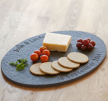 Personalised Slate British Oval Cheese Board, 2 of 3