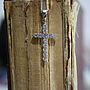 Sterling Silver Diamante Cross Necklace, thumbnail 2 of 3