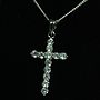 Sterling Silver Diamante Cross Necklace, thumbnail 3 of 3
