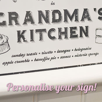 Personalised Vintage Style Kitchen Sign, 3 of 6