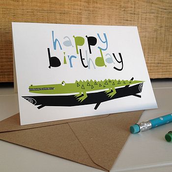 Crocodile 'Happy Birthday' Card, 2 of 6