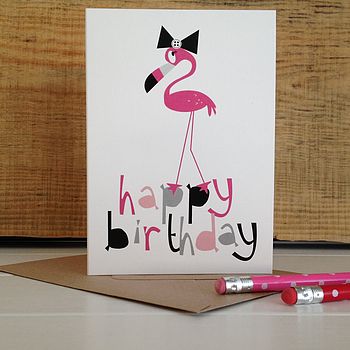 Pink Flamingo 'Happy Birthday' Card, 2 of 9