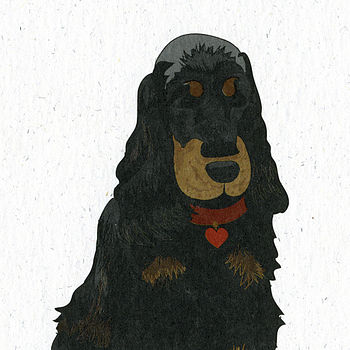 Illustrated Spaniel Blank Card, 2 of 2