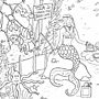 Mermaid Sea Adventure Colouring In Poster, thumbnail 3 of 5