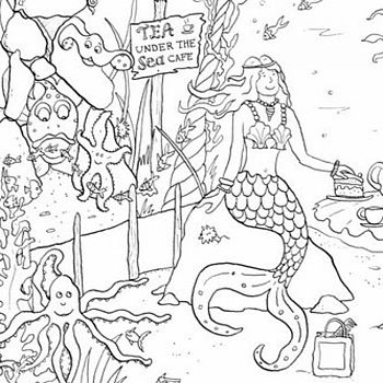 Mermaid Sea Adventure Colouring In Poster, 3 of 5
