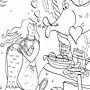 Mermaid Sea Adventure Colouring In Poster, thumbnail 4 of 5