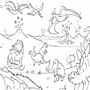 Dinosaur Adventure Colouring In Poster, thumbnail 4 of 6