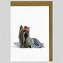 Illustrated Yorkshire Terrier Blank Card, thumbnail 1 of 4